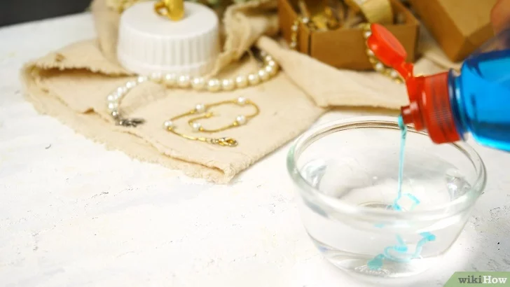 Soap and Warm Water for gold cleaning at home